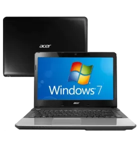 Notebook Acer E1-471-6627 - Preto - Intel Core i3-2370M - RAM 4GB - HD 500GB - Tela 14" - Windows 7 Home Basic