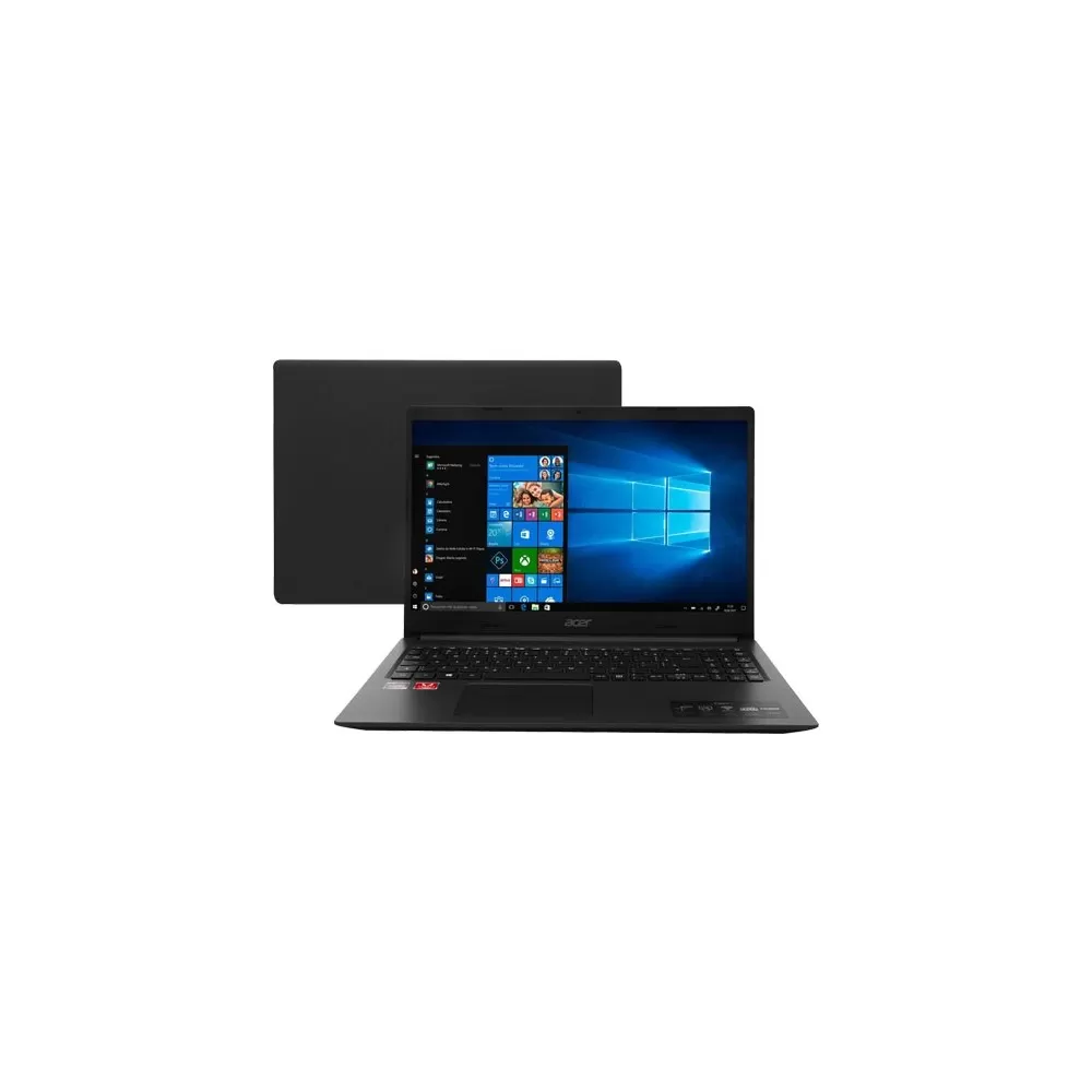 Notebook Acer Aspire 3 A315-23G-R2SE - Preto - AMD Ryzen 5-3500U - Radeon 625 - RAM 8GB - SSD 256GB - Tela 15.6" - Windows 10