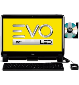 Computador AOC EVO All in One 20641U-W8SL - AMD E2-1800 Dual Core - RAM 4GB - HD 1TB - 20" Wide LED - Windows 8