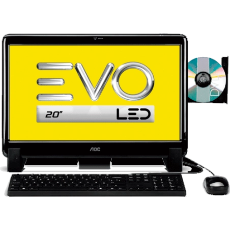 Computador AOC EVO All in One 20641U-W8SL - AMD E2-1800 Dual Core - RAM 4GB - HD 1TB - 20" Wide LED - Windows 8